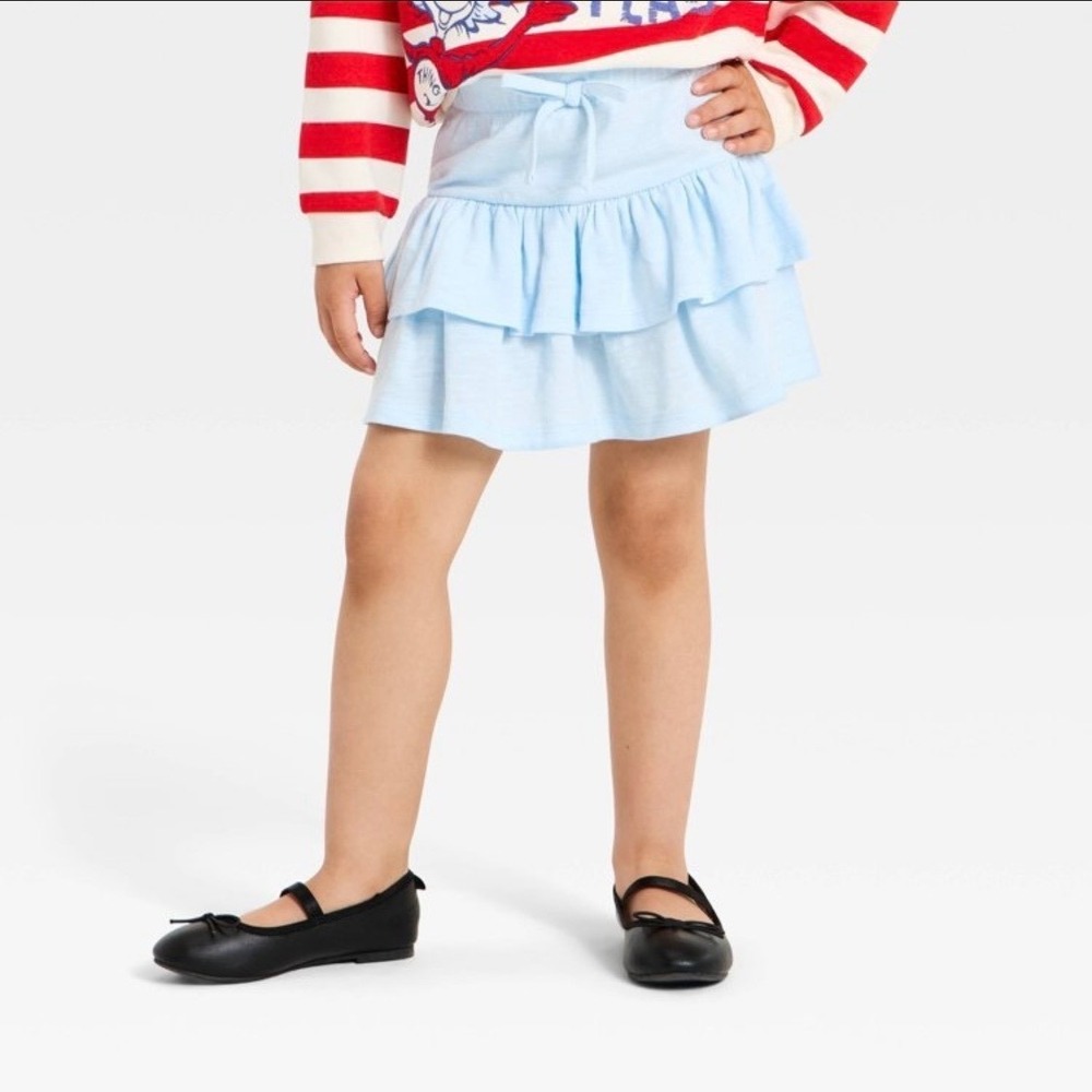 Dr Seuss Thing 1 & 2 Kids Striped Sweatshirt and Ruffle Skirt Set Red Blue 18M - Picture 7 of 7